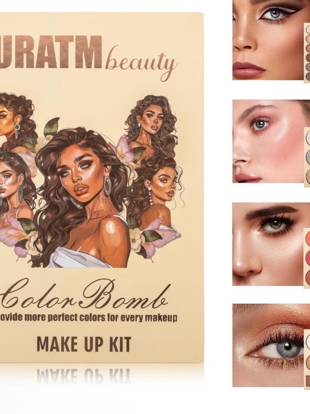 URATM Beauty Color Bomb Eyeshadow Palette - Neutral & Warm Shades